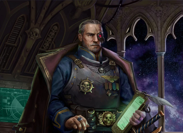 Abelard Wersarian, the Seneschal of the Rogue Trader, from 40K Rogue Trader.