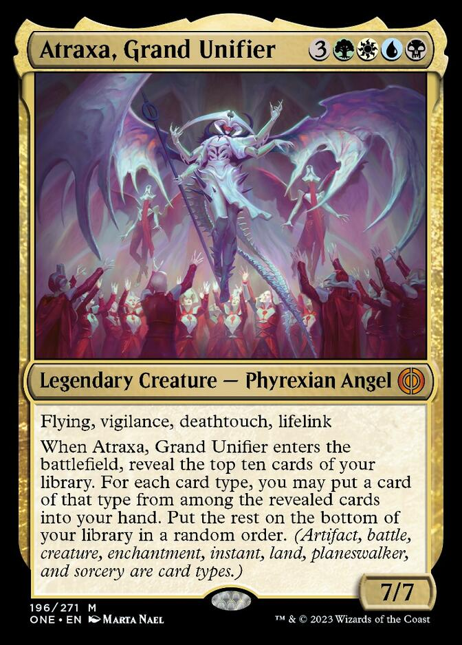 Atraxa, Grand Unifier, a card from Magic: The Gathering.
