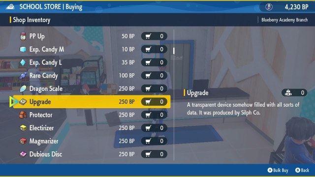 upgrade item location in pokemon scarlet and violet