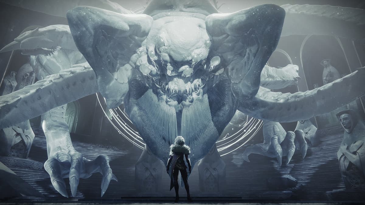 Mara Sov standing in front of the ghost of Riven in Destiny 2