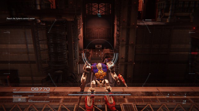 Screenshot of the location of the IB-C03W4: NGI 028 Coral Shield chest in Armored Core 6.