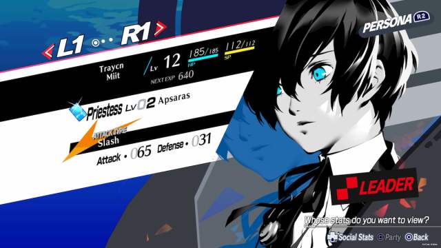 All Character stats in Persona 3 Reload