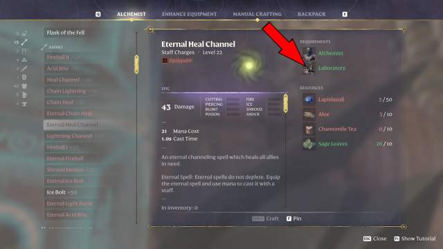 How to craft Eternal Spells in Enshrouded