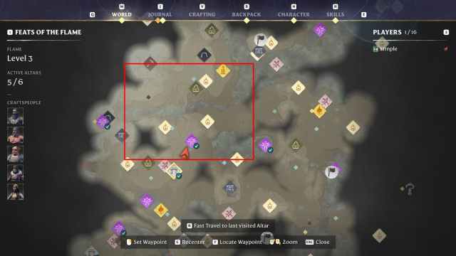This screenshot from Enshrouded shows readers the best areas of the map for farming Flax in the survival-crafting game.