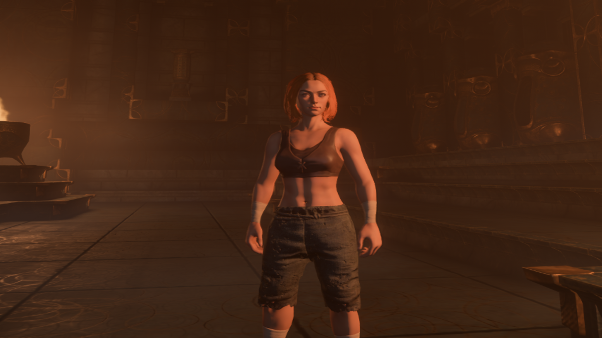 A player in Enshrouded's first spawn point
