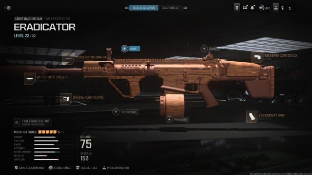 The Eradicator LMG from Call of Duty Modern Warfare 3, with a custom paint work.