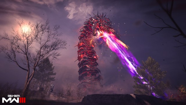 MW3 Zombies boss firing a beam of energy.