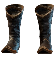 These boots from Enshrouded look like leather boots with slightly pointed toes.