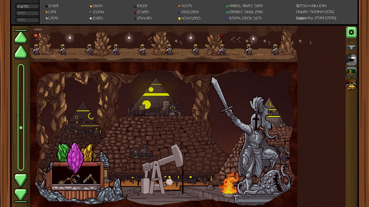 An image of an underground mine in Mr.Mine.