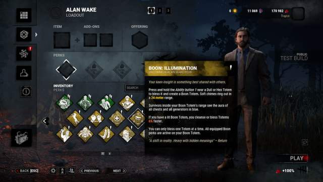 The best Alan Wake perk builds in Dead by Daylight