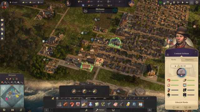 Artisan house selected in The Old World map in Anno 1800