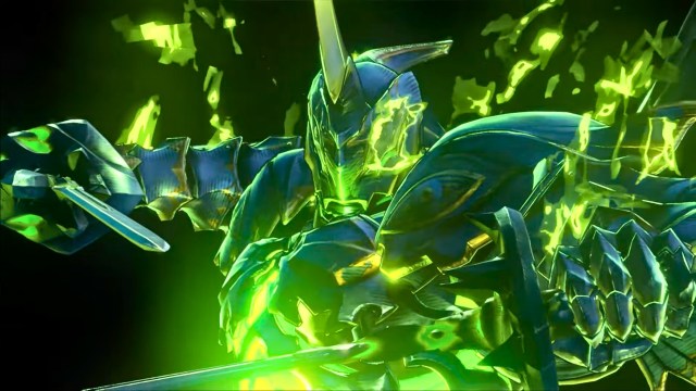 A big green boss swinging to punch in Granblue Fantasy Relink