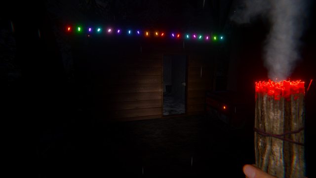 Incense burning outside bathrooms in Phasmophobia.