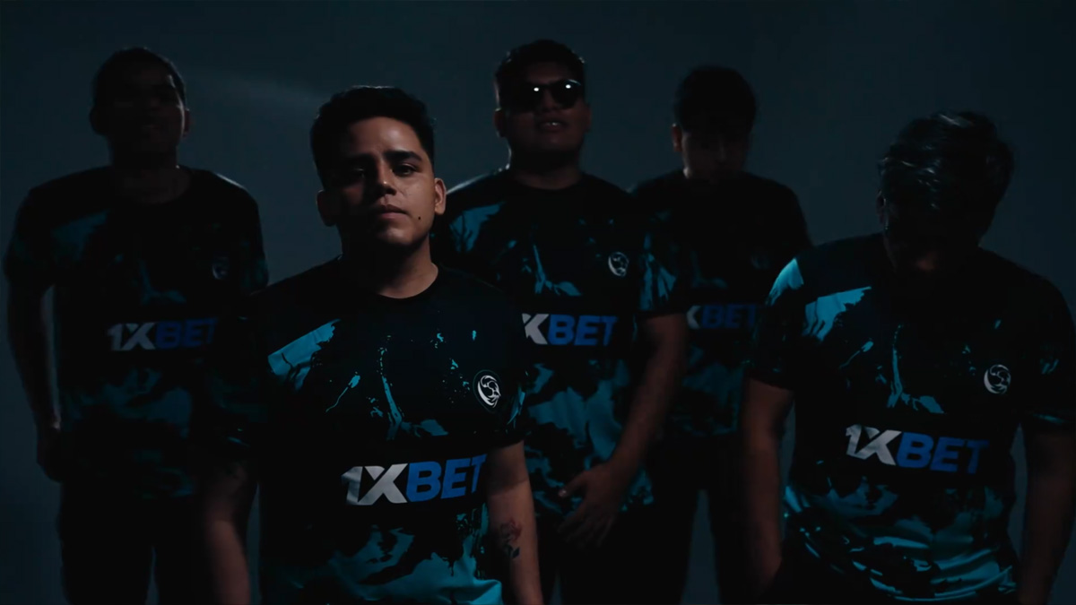 The Beastcoast Dota 2 roster posing in new jerseys.