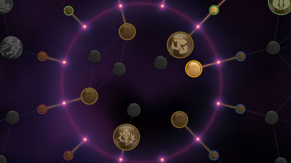 A zoomed-in picture of Enshrouded's skill tree showing only the center circle.