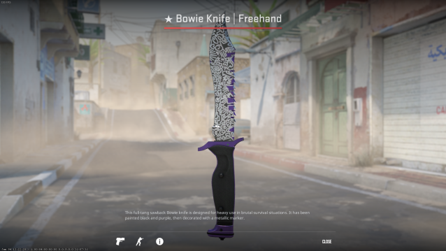 Bowie Knife Freehand in CS2.