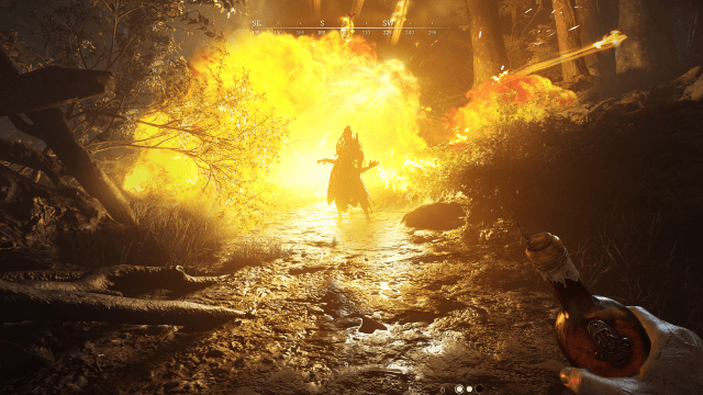 A burning Hive in Hunt: Showdown.