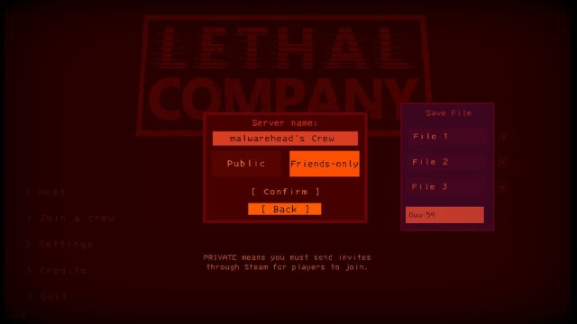 Ouu-59 level in Lethal Company main menu
