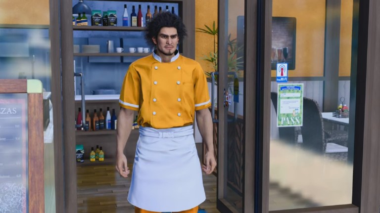 Like a Dragon Infinite Wealth Ichiban Kasuga in waiter uniform