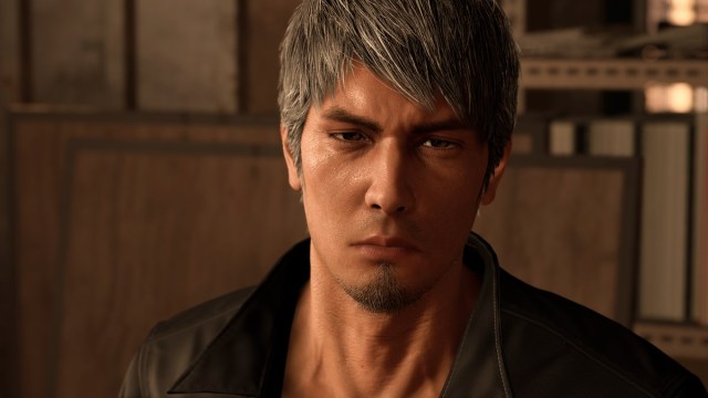 Kazyma Kiryu looking towards the camera