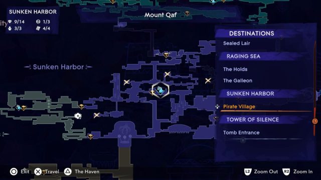 pirate village fast travel point in prince of persia the lost crown