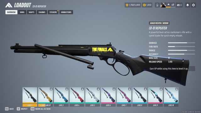 CB-01 Repeater weapon overview screen in THE FINALS