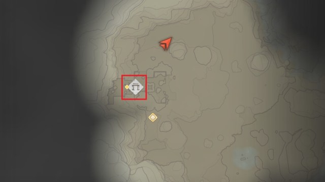 The Alchemist's location marked.