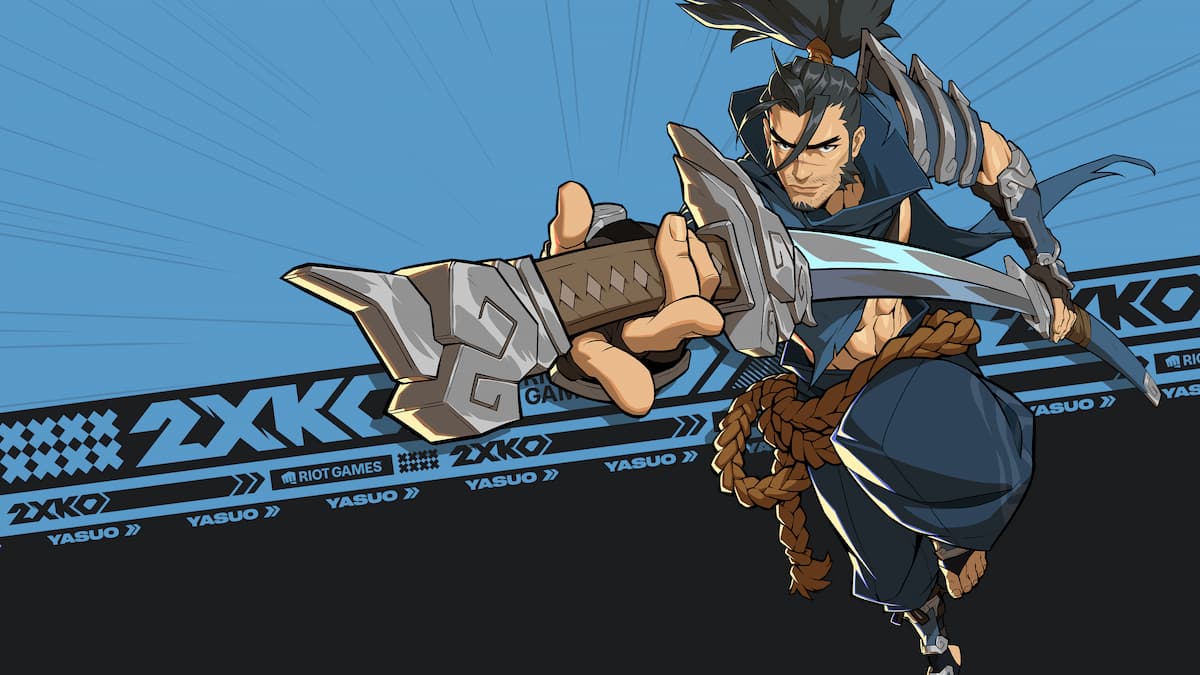 A 2XKO wallpaper of Yasuo.