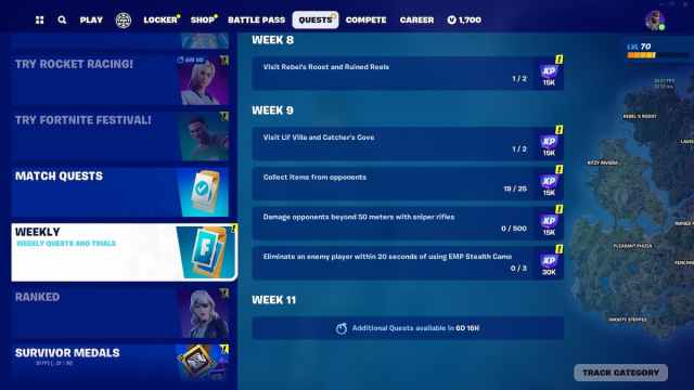 Fortnite week 10 quests missing