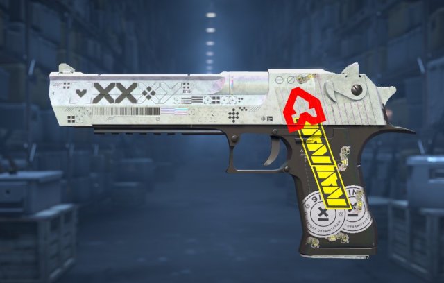 A Deagle weapon skin sticker craft in CS2.