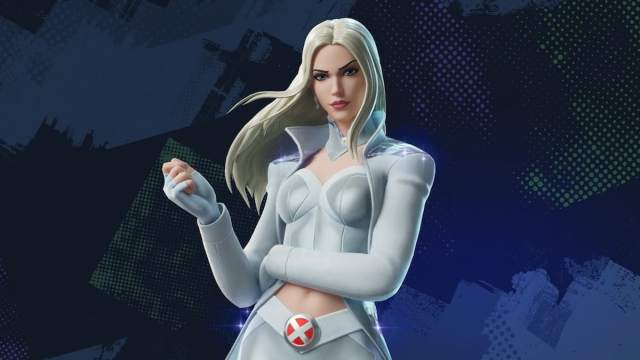 Picture showing Emma Frost in Fortnite.