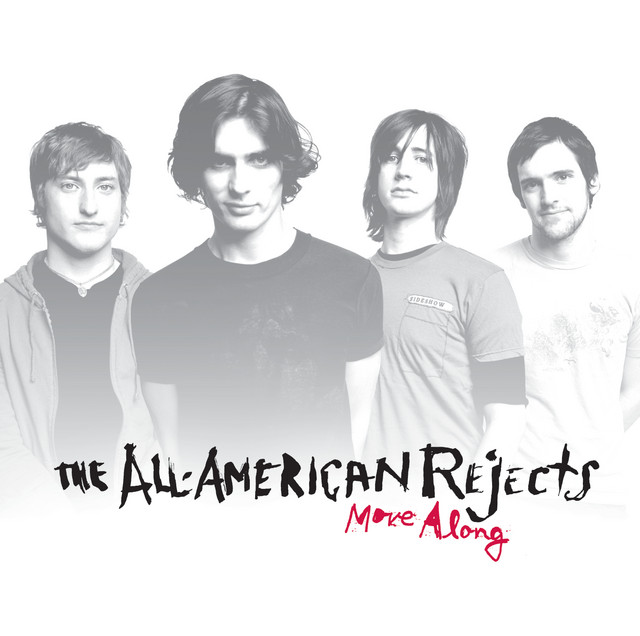 An image from Fortnite Festival of the Dirty Little Secret cover art, which features the All-American Rejects posing with a white background.