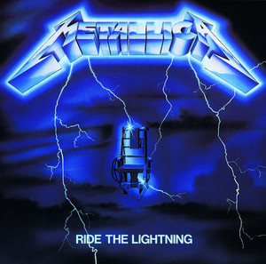An image of the Fade to Black cover from Fortnite Festival. This features a microphone in a blue lightning storm. 