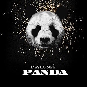An image of the Panda cover art, a song from Fortnite Festival. This art showcases a large panda's face around a black background with yellow dots. 