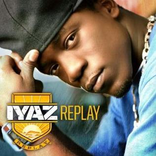 An image of the Replay cover art from Fortnite Festival. This includes Iyaz with a baseball cap and blue shirt. 