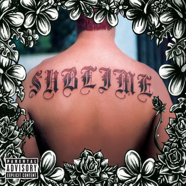 An image from Fortnite Festival of the What I Got cover, which features a man's back with a tattoo that spells out Sublime. 