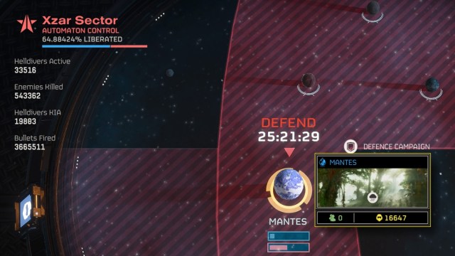 Defend Campaigns in Automaton controlled sectors in Helldivers 2