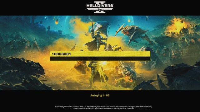 Error in Helldivers 2