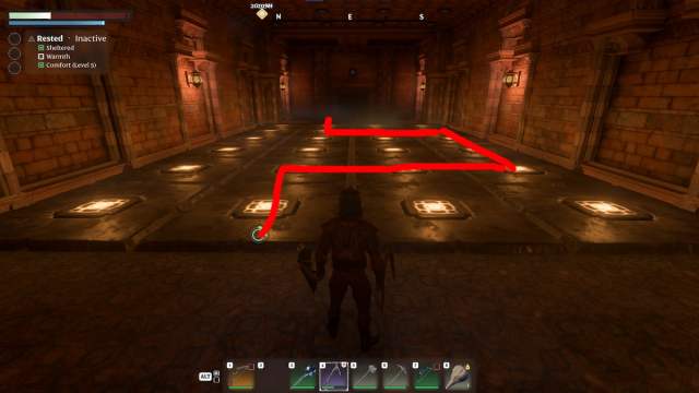 How to solve glowing rune puzzles in Sun Temple in Enshrouded