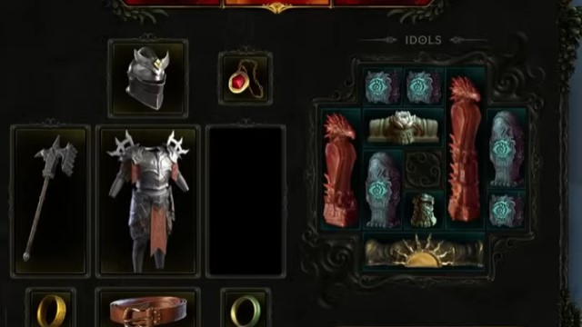 The inventory screen of Last Epoch, showcasing an empty off-hand slot.