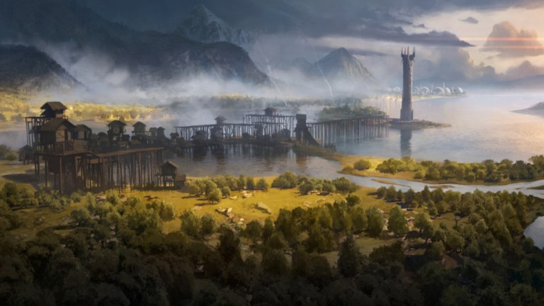 Lake Liath shown in a Last Epoch loading screen.