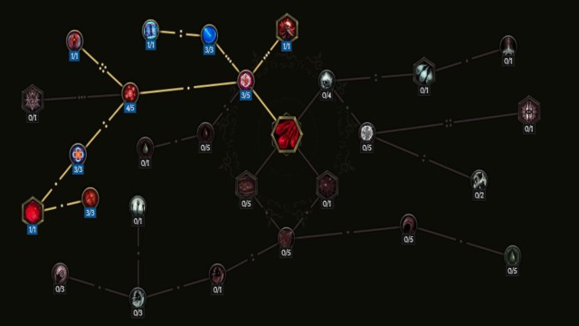 A screenshot of the skill tree for Rip Blood in Last Epoch.