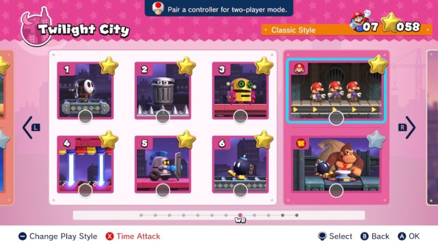 Twilight City menu