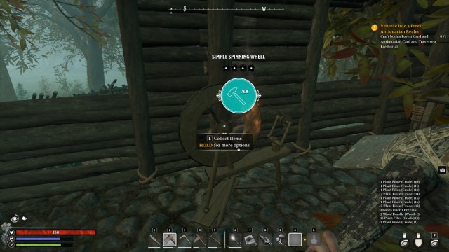 Spinning Wheel inside a shelter in Nightingale