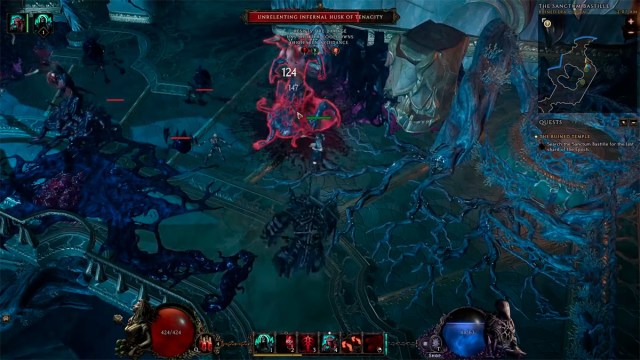 Necromancer Acolyte showing off skilss in combat in Last Epoch