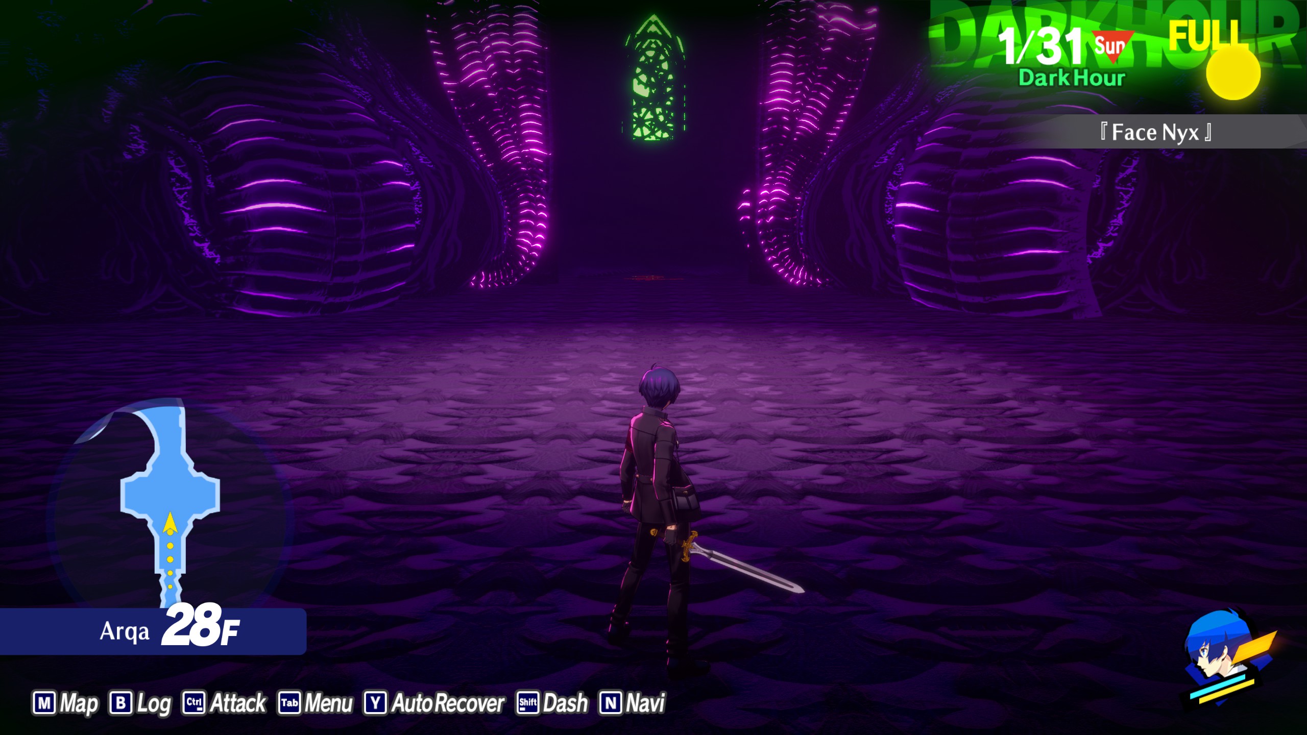 An image of the Arqa block in Persona 3 Reload.