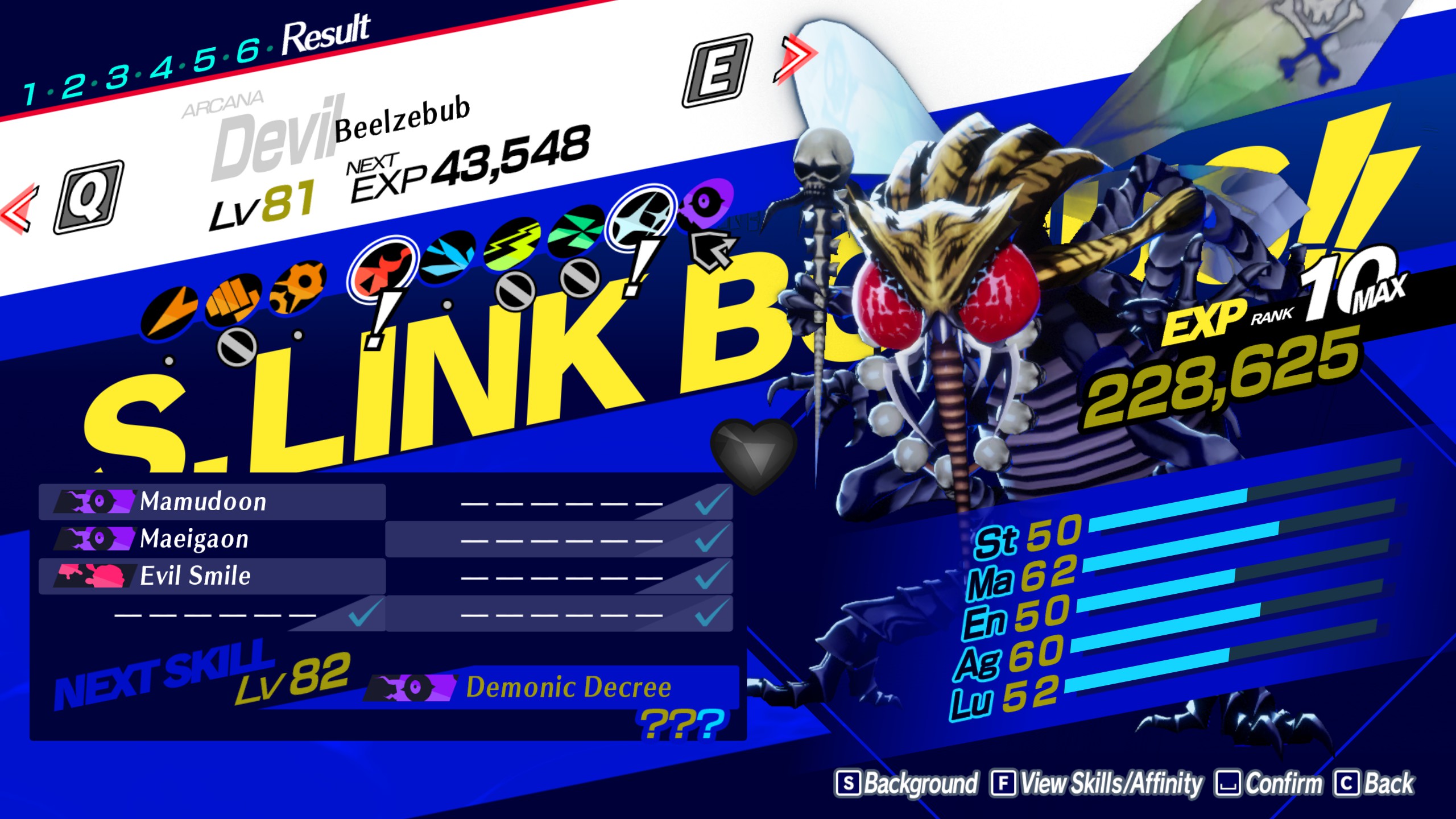 An image of the Special Fusion Beelzebub in Persona 3 Reload.