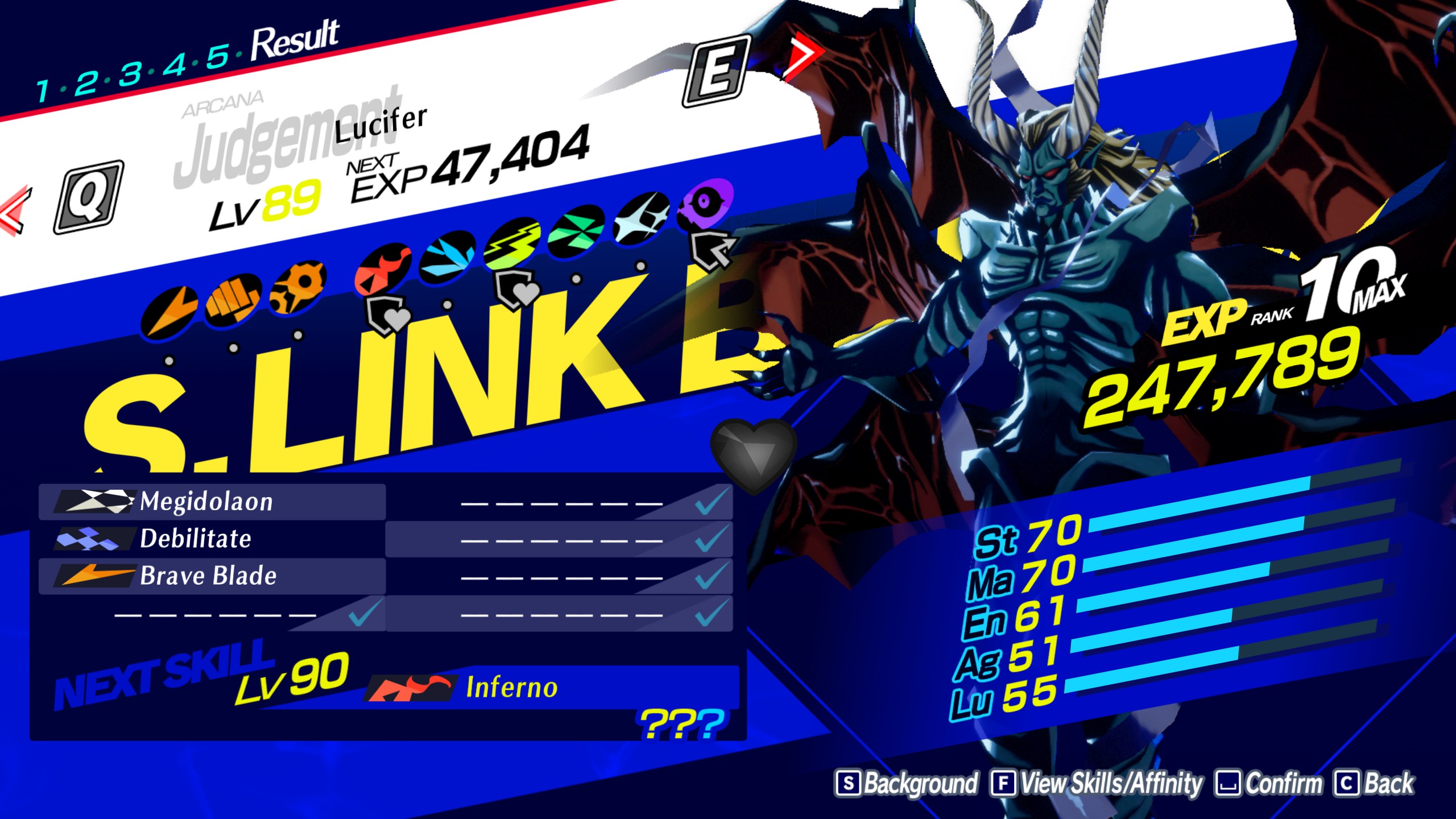 An image of the Special Fusion Lucifer in Persona 3 Reload.