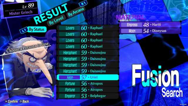 Uriel Fusion combination in Persona 3 Reload