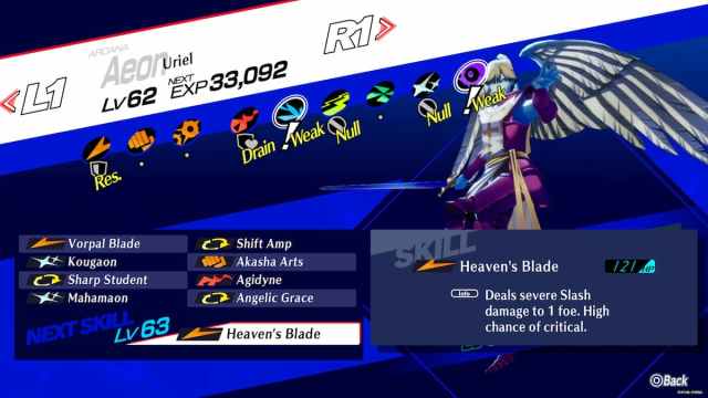 Uriel with its Heaven's Strike attack in Persona 3 Reload